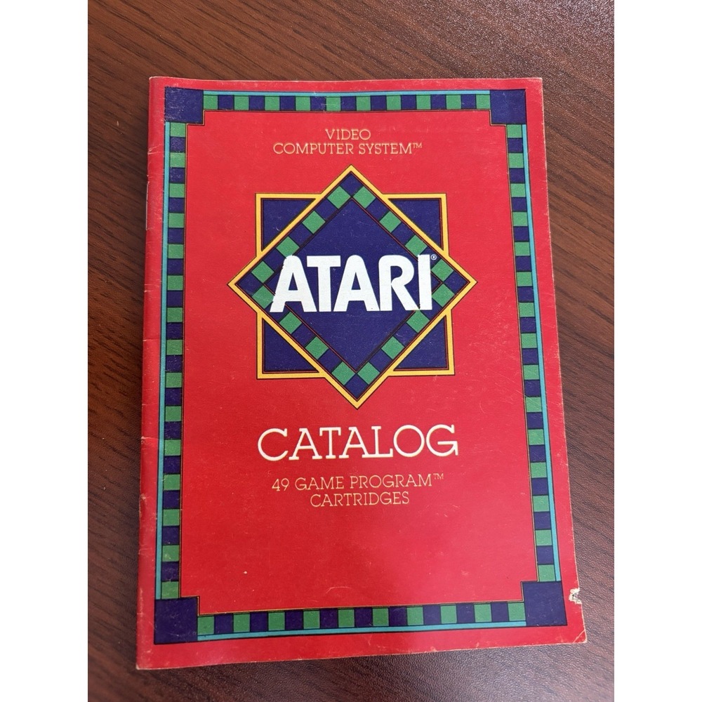 Vintage 1982 Original ATARI 2600 CATALOG of Game Program Cartridges 49 Games‎